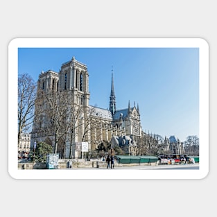 Paris Notre Dame Cathedral view Sticker